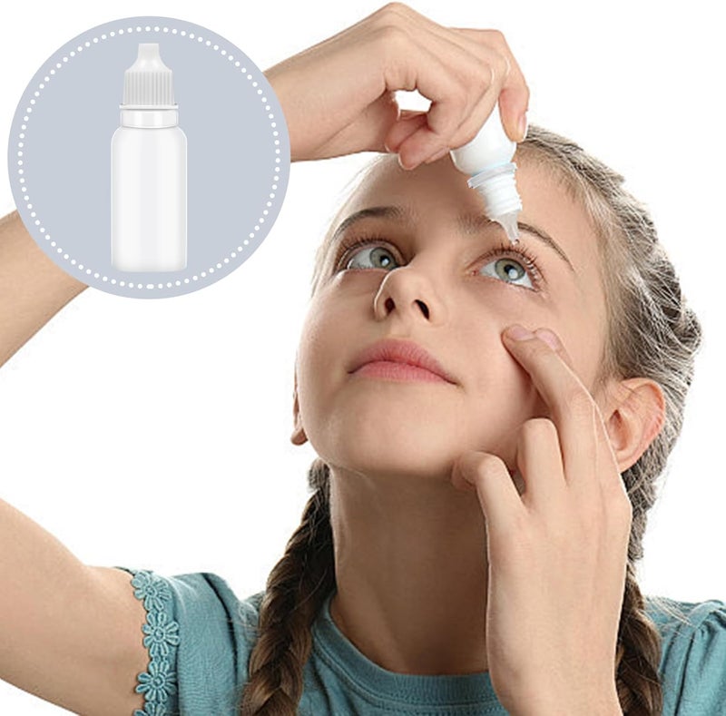 Bcautay 50Pcs Small Empty Squeeze Dropper Bottles Plastic Thin Tip Dropper Bottles 15ML Portable Squeezable Liquid Dropper with Cap and Plug for Oil Liquid Storage (White) - Image 4
